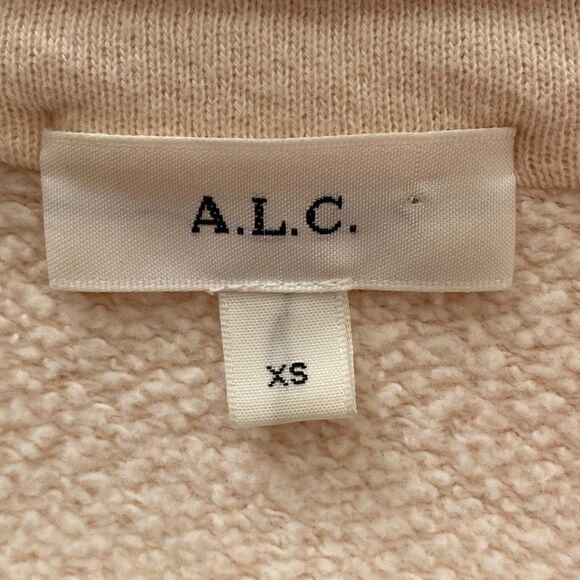 A.L.C. Blush Pink Collared Sweatshirt | Pullover Fleece Top Size XS - Picture 3 of 7